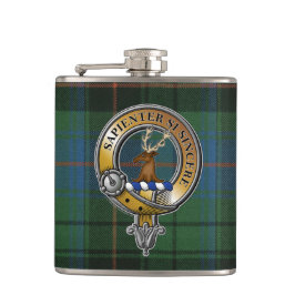 Davidson Tartan & Badge Heupfles