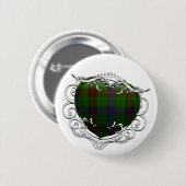 Davidson Tartan Heart Ronde Button 5,7 Cm (Voorkant /achterkant)