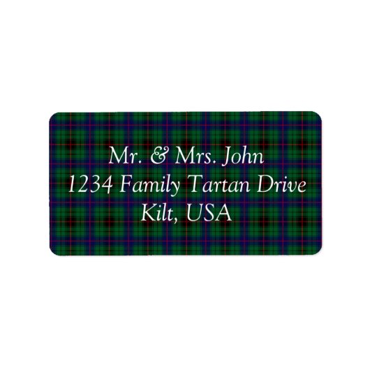 Davidson Tartan Label (Voorkant)