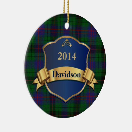 Davidson Tartan Pset Custom Ornament (Rechts)