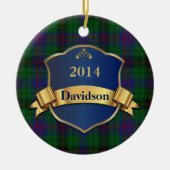 Davidson Tartan Pset Custom Ornament (Voorkant)