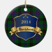 Davidson Tartan Pset Custom Ornament (Achterkant)