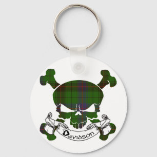 Davidson Tartan Skull Sleutelhanger