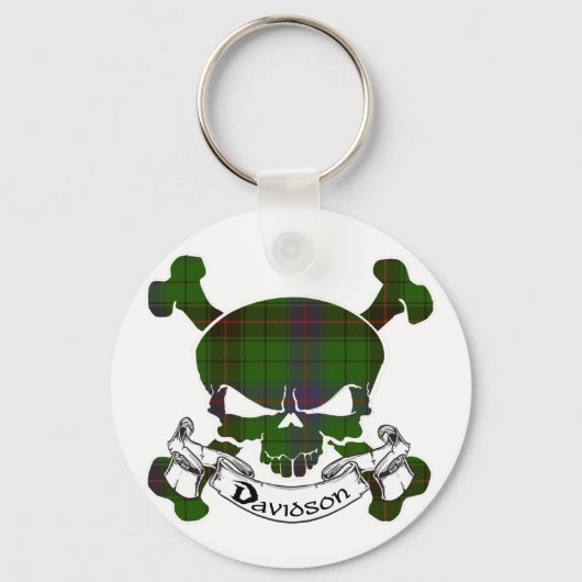 Davidson Tartan Skull Sleutelhanger (Voorkant)