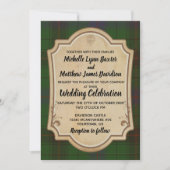 Davidson Tartan Wedding Invitation Kaart (Voorkant)