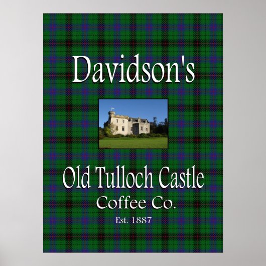 Davidson's Old Tulloch Castle Coffee Co. Poster (Voorkant)