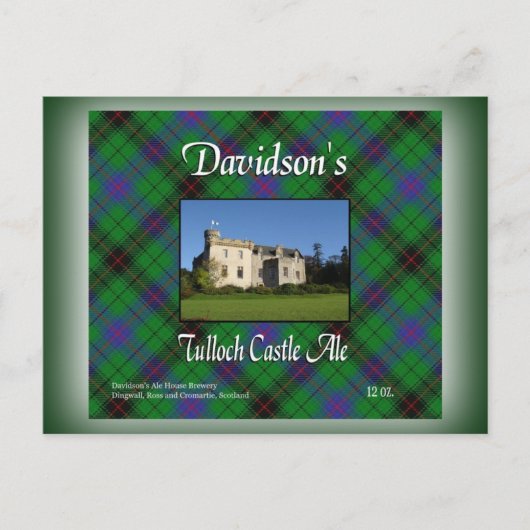 Davidson's Tulloch Castle Ale Briefkaart (Voorkant)