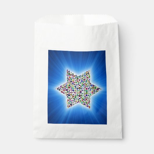 Davidsster met edelstenen bedankzakje (Voorkant)