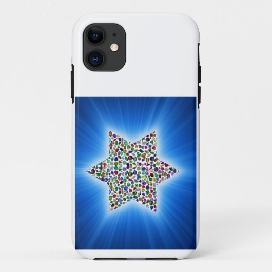 Davidsster met edelstenen Case-Mate iPhone case (Achterkant)