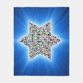 Davidsster met edelstenen fleece deken (Voorkant)