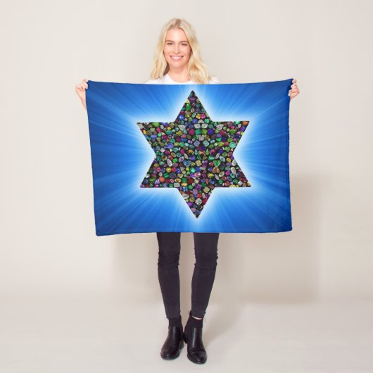 Davidsster met edelstenen fleece deken (In situ)