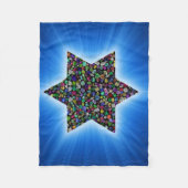 Davidsster met edelstenen fleece deken (Voorkant)
