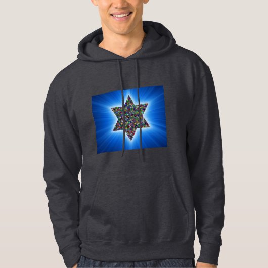 Davidsster met edelstenen hoodie (Voorkant)