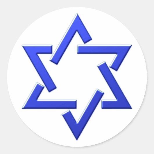 Davidsstern Siegel Salomon seal Ronde Sticker (Voorkant)