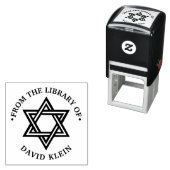 Davidster #1 “Uit de bibliotheek van” Monogram Zelfinktende Stempel (In situ)