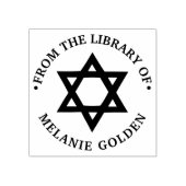 Davidster #2 “Uit de bibliotheek van” Monogram Rubberstempel (Afrduk)