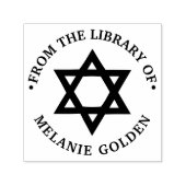 Davidster #2 “Uit de bibliotheek van” Monogram Zelfinktende Stempel (Design)