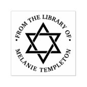 Davidster #3 “Uit de bibliotheek van” Monogram Zelfinktende Stempel (Design)