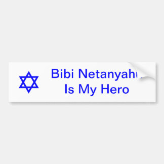 Davidster, Bibi NetanyahuIs Mijn Held Bumpersticker