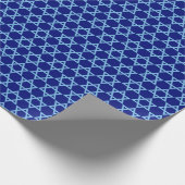 Davidster Blau Hanukkah Inpakpapier (Hoek)