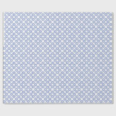 Davidster Blauw op Witte Hanukka Cadeau Cadeaupapier (Vlak)