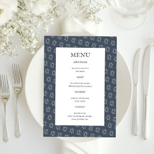 Davidster B'nai Bat Bar Mitswa Joodse bruiloft Menu