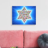 Davidster Canvas Afdruk (Insitu (Woonkamer))