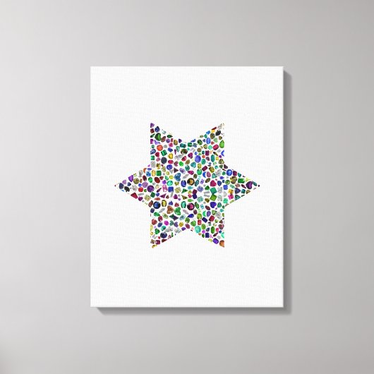 Davidster Canvas Afdruk (Voorkant)