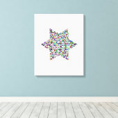 Davidster Canvas Afdruk (Insitu (Houten vloer))