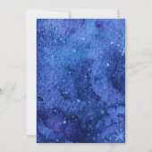 Davidster Eenvoudige Blauwe Bat Mitzvah Kaart (Achterkant)