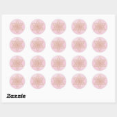 Davidster Filigraan op Roze Was Sticker (Vel)