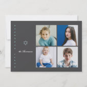 Davidster Foto Hanukkah Kaart (Voorkant)