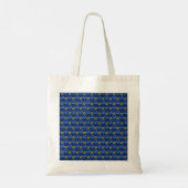 Davidster Gelukkig Hanukkah Aquarel Tote Bag (Achterkant)