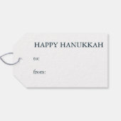 Davidster Handgetekende Bloemachtige Hanukkah Op M Cadeaulabel (Achterkant Horizontaal)