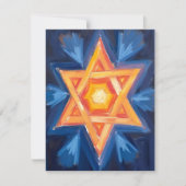 Davidster Hanukka Joods Feestdagenkaart (Voorkant)