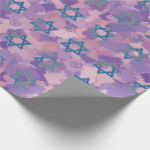 Davidster Hanukkah Cadeaupapier (Hoek)