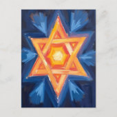 Davidster Hanukkah Joods Feestdagenkaart (Voorkant)