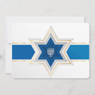 Davidster Hanukkah wenskaart Feestdagenkaart