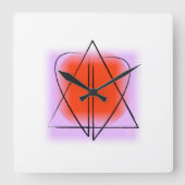 Davidster/Hart Wandklok (Voorkant)