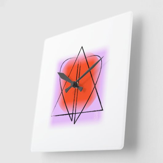 Davidster/Hart Wandklok (Hoek)