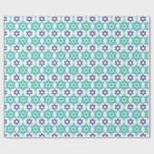 Davidster in blauwe inpakpapier (Vlak)