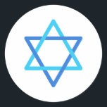 Davidster Israël Blauwe Ster Onafhankelijkheidsdag Ronde Sticker<br><div class="desc">Sticker Davidster Israël Blauwe Ster symbool Onafhankelijkheidsdag ISRAËL Jubileum. Davidsster Onafhankelijkheidsdag Festival, Joodse Feestdag, Viering, patriottisch, nationaal, Bar Mitzvah, Joodse Verjaardag. Ster icoon Israël vlag, Modern grafisch ontwerp teken, banner. Ambachten & Feestbenodigdheden, Giftverpakkingen, Stickers & Labels, Feest- & Seizoensgebonden 75e jubileum verjaardag, Onafhankelijkheidsdag 2026</div>