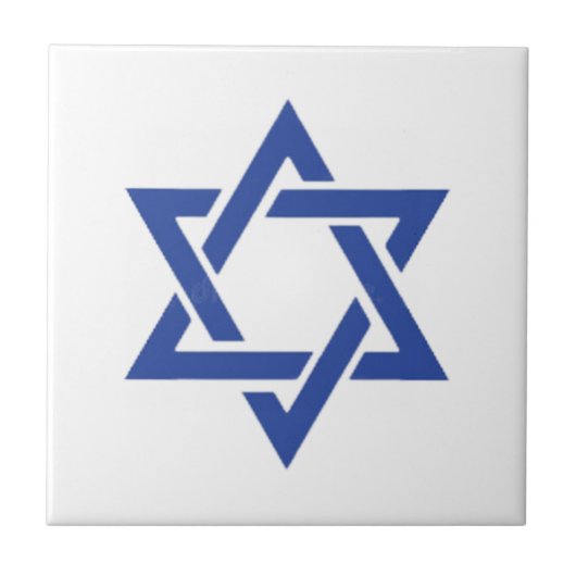 Davidster Israël Joods Premier  Tegeltje (Voorkant)