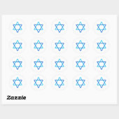 Davidster Israëlische Blauwe Ster Onafhankelijkhei Ronde Sticker (Vel)