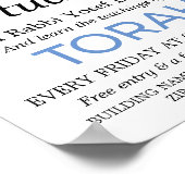 Davidster, Jodendom, Joodse Studies Reclame Poster (Hoek)