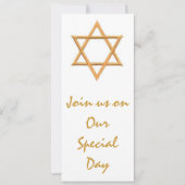 Davidster Joodse Bruiloft Kaart (Voorkant)