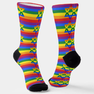 Davidster Joodse Regenboog LGBTQIA+ Gay Pride Sokken