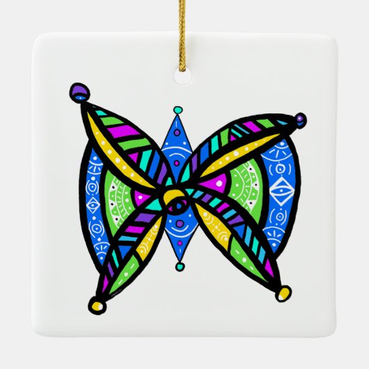 Davidster - keramisch ornament (Achterkant)