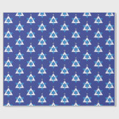 Davidster Kerstboom Cadeaupapier (Vlak)