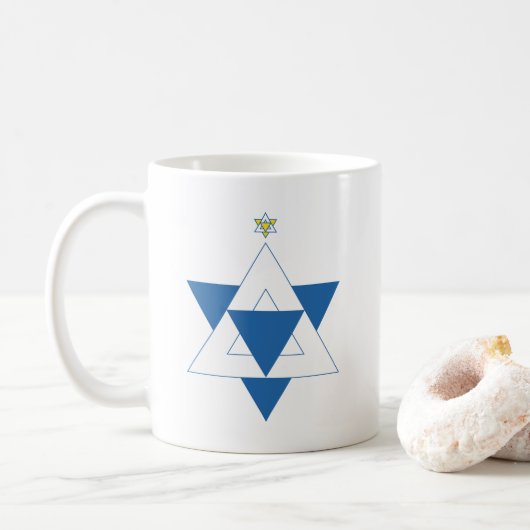 Davidster Kerstmis Koffiemok (Met donut)